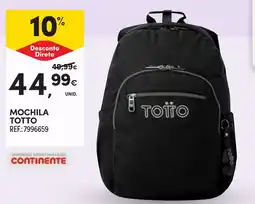 Continente Mochila totto promoção
