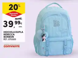 Continente mochila dupla rebecca bonbon promoção