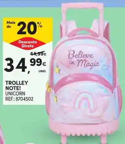 Continente Trolley note! unicorn promoção