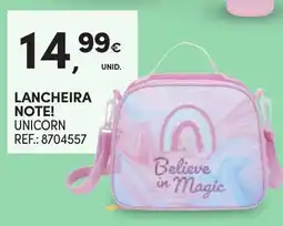 Continente Lancheira note! unicorn promoção