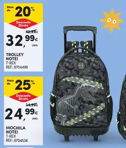 Continente Trolley note! t-rex promoção