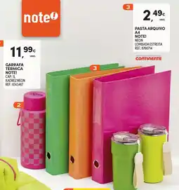 Continente Pasta arquivo a4 note! neon lombada estreita promoção