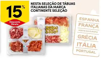 Continente tábua italiana continente seleção promoção