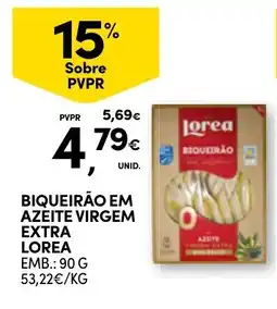 Continente Biqueirão em azeite virgem extra lorea promoção