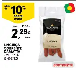 Continente Linguiça corrente damatta promoção