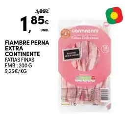 Continente Fiambre perna extra continente fatias finas promoção