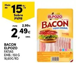 Continente Bacon elpozo fatias promoção