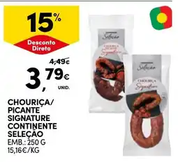 Continente Chouriça/ Picante Signature Continente Seleção promoção