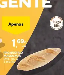 Continente Pão Rústico Massa Mãe promoção