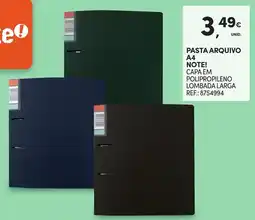 Continente Pasta arquivo a4 note! promoção