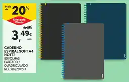 Continente caderno espiral soft a4 note! promoção
