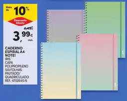Continente caderno espiral a4 note! iris promoção