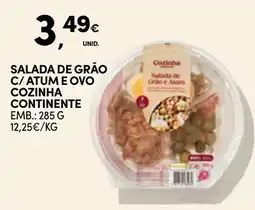Continente Salada de grão c/ atum e ovo cozinha continente promoção
