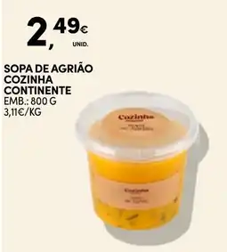 Continente Sopa de agrião cozinha continente promoção