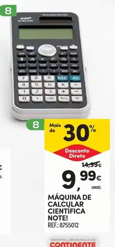 Continente Máquina de calcular científica note! promoção
