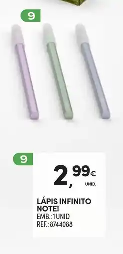Continente Lápis infinito note! promoção