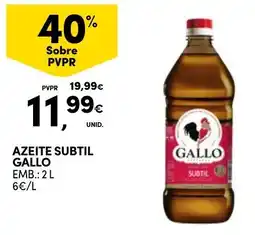 Continente Azeite subtil gallo promoção