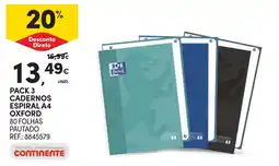 Continente Cadernos espiral a4 oxford promoção