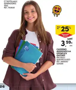 Continente Caderno agrafado a4 openflex oxford promoção
