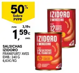 Continente salsichas izidoro frankfurt/ aves promoção