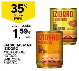 Continente salsichas maxi izidoro promoção