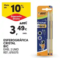 Continente esferográfica cristal bic promoção