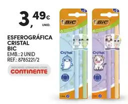 Continente esferográfica cristal bic promoção