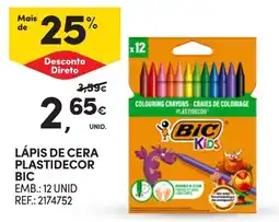 Continente Lápis de cera plastidecor bic promoção