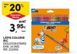 Continente Lápis colorir bic evolution stripes promoção