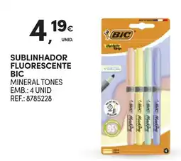 Continente sublinhador fluorescente bic mineral tones promoção
