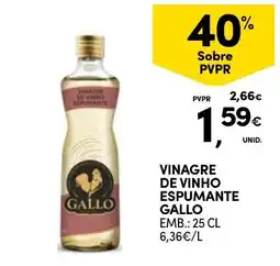 Continente vinagre de vinho espumante gallo promoção