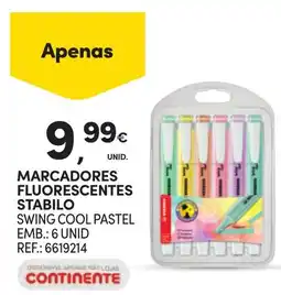 Continente Marcadores fluorescentes stabilo swing cool pastel promoção