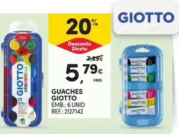 Continente Guaches giotto promoção