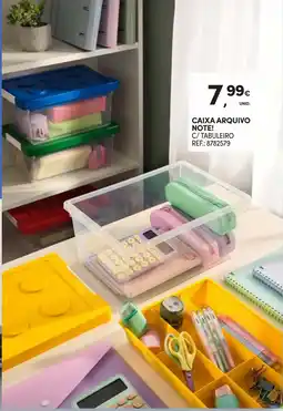 Continente Caixa arquivo note! c/ tabuleiro promoção