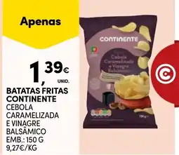 Continente batatas fritas continente cebola caramelizada e vinagre balsâmico promoção