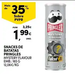 Continente Snacks de batatas pringles mystery flavour promoção