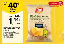 Continente batatas fritas lay's mediterrâneas promoção