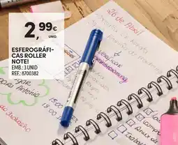 Continente Esferográficas roller note! promoção