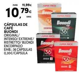 Continente Cápsulas de café buondi promoção