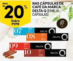 Continente Cápsulas de café delta q promoção