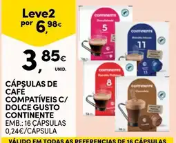 Continente Cápsulas de café compatíveis c/ dolce gusto continente promoção