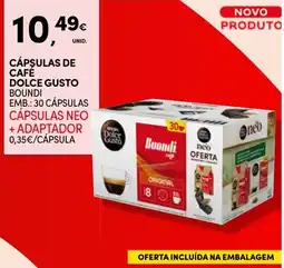 Continente Cápsulas de café dolce gusto boundi promoção