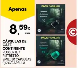 Continente Cápsulas de café continente promoção