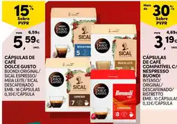 Continente Cápsulas de café dolce gusto promoção
