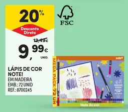 Continente Lápis de cor note! promoção