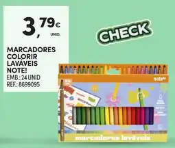 Continente Marcadores colorir laváveis note! promoção