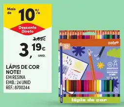 Continente Lápis de cor note! promoção