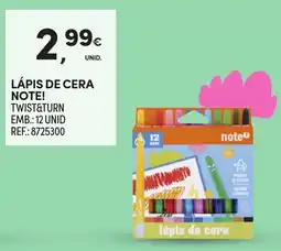 Continente Lápis de cera note! promoção