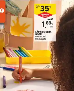 Continente Lápis de cera note! promoção