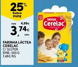 Continente Farinha láctea cerelac c/ glúten promoção